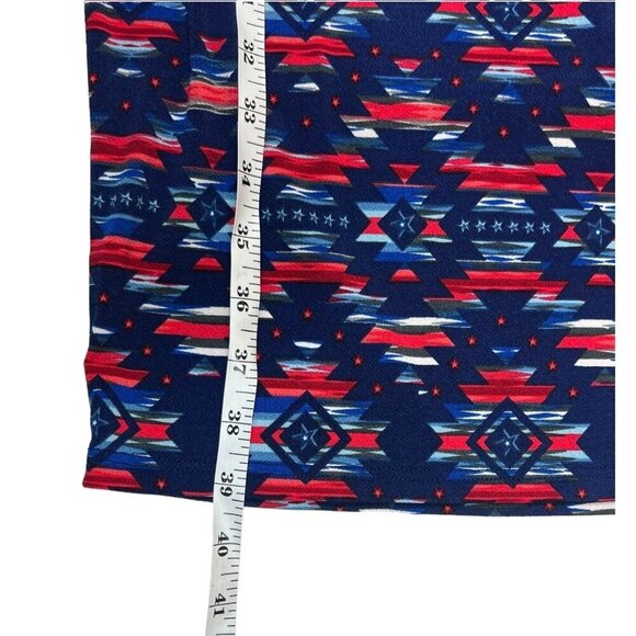 Lularoe Debbie Women's Long Sleeve Navy Blue Design Dress - Picture 6 of 7